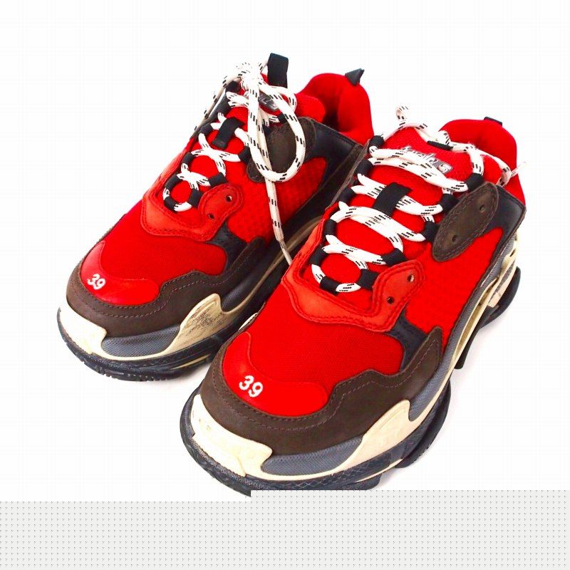 Balenciaga Triple S Triple S Sneakers Shoes 39 Red 516440