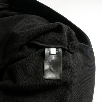 Balenciaga 22ss Ayana Kamura Vintage Processing Graphic Hoodie Parka 1 Black