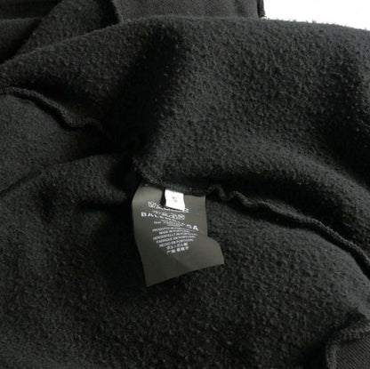 Balenciaga 17aw Logo Print Zip Hoodie Parka Fleece Lining S Black 518244