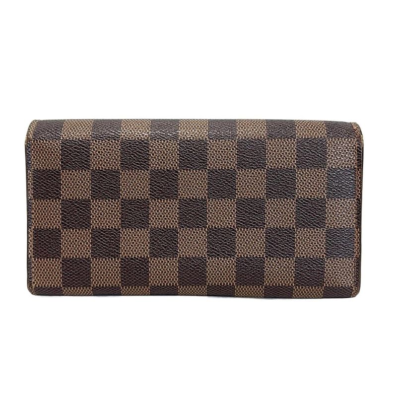 Louis Vuitton Long Wallet Damier Portefeuille Sarah N63179 Ebene