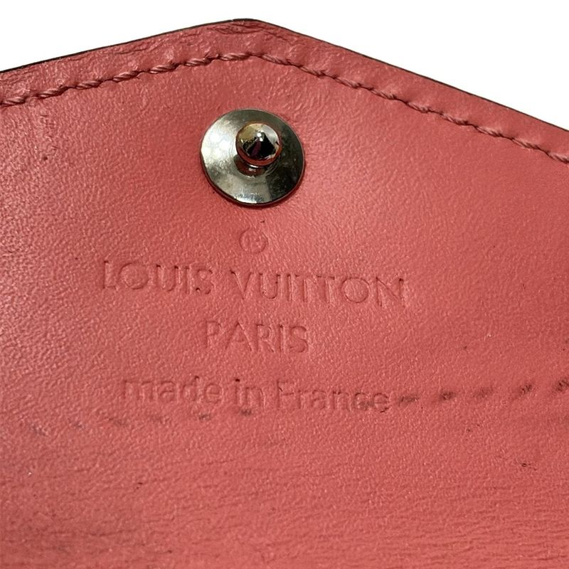 Louis Vuitton Key Case Monogram Vernis Multicles 4 M90913 Rose Rich Initial
