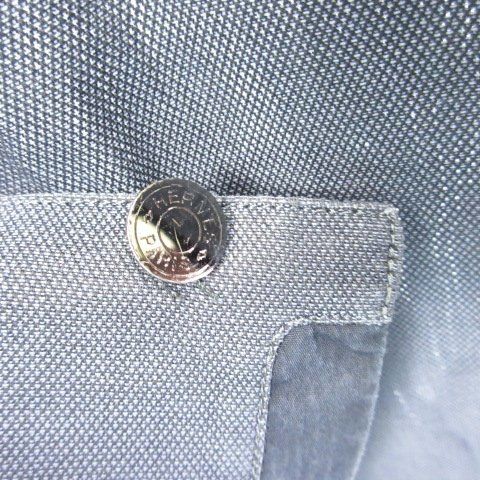 Hermes Serie Button Shirt Long Sleeve Gray 39