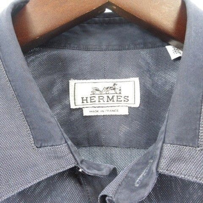 Hermes Serie Button Shirt Long Sleeve Gray 39