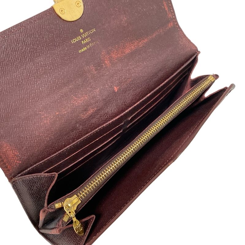 Louis Vuitton Long Wallet Monogram Portefeuille Sarah M63008 Sepia