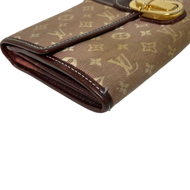 Louis Vuitton Long Wallet Monogram Portefeuille Sarah M63008 Sepia