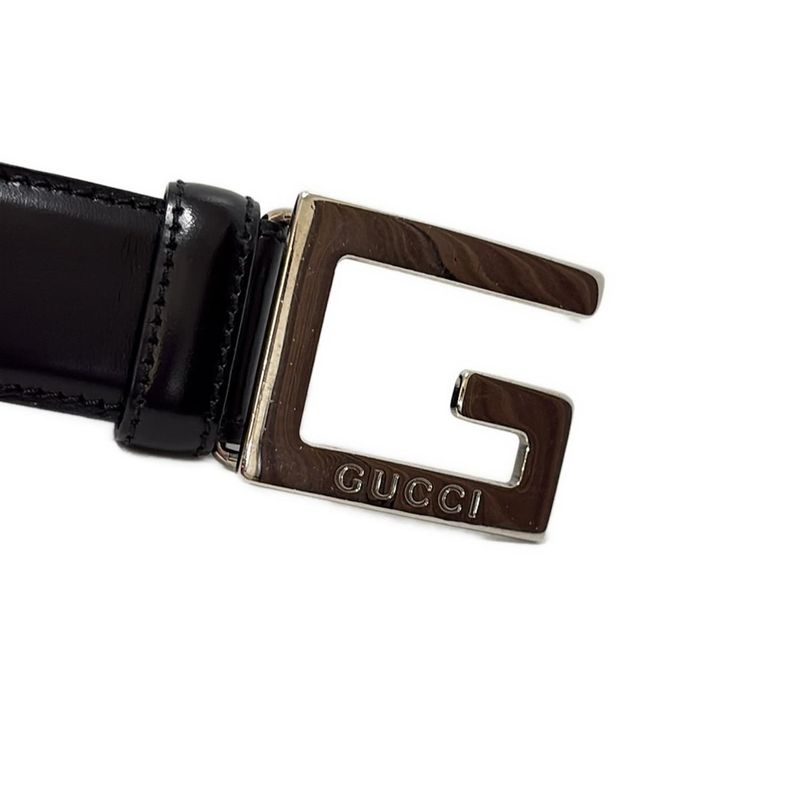 Gucci Belt 65 26 - Black X Silver Leather