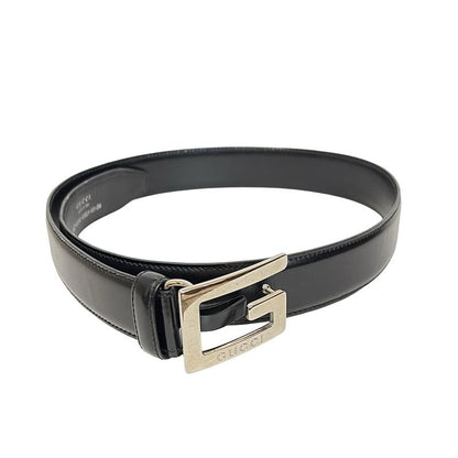 Gucci Belt 65 26 - Black X Silver Leather