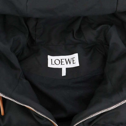 Loewe 22 AW Leather Trim Hooded Down Coat S359 Y02 X42 Black 38