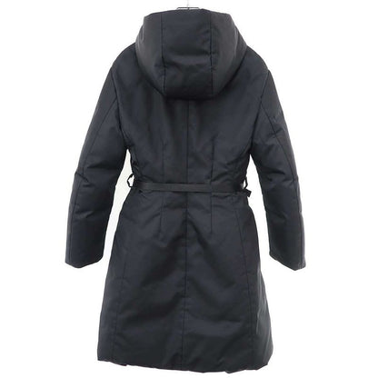Prada 22 AW Re-Nylon Logo Plate Down Coat Black 36