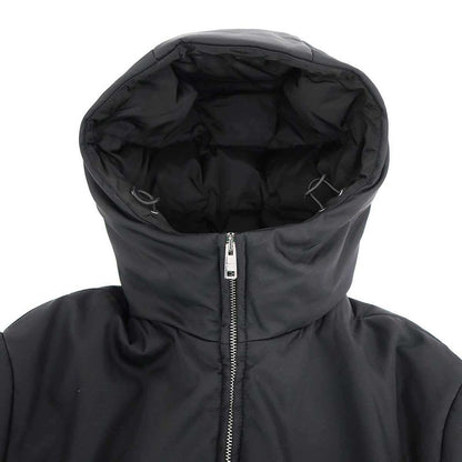Prada 22 AW Re-Nylon Logo Plate Down Coat Black 36