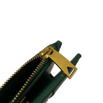 Bottega Veneta Bifold Wallet Small Cassette Dark Green Leather