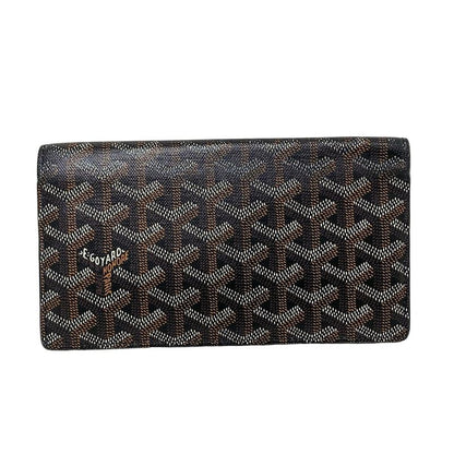 Goyard Long Wallet Richelieu Black X Brown X White