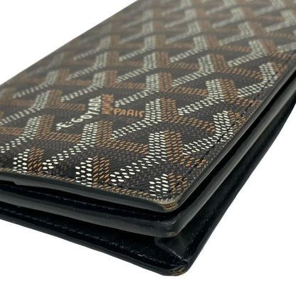 Goyard Long Wallet Richelieu Black X Brown X White
