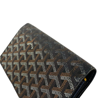 Goyard Long Wallet Richelieu Black X Brown X White