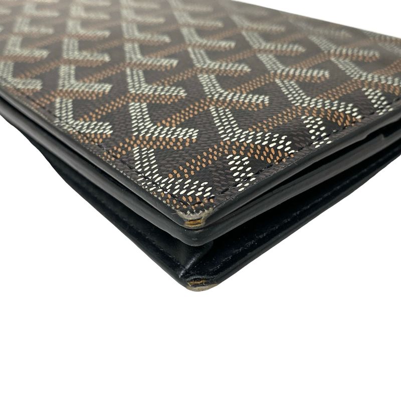 Goyard Long Wallet Richelieu Black X Brown X White