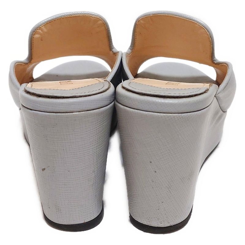 Prada Sandals 36 Women's - Gray Wedge Sole Leather