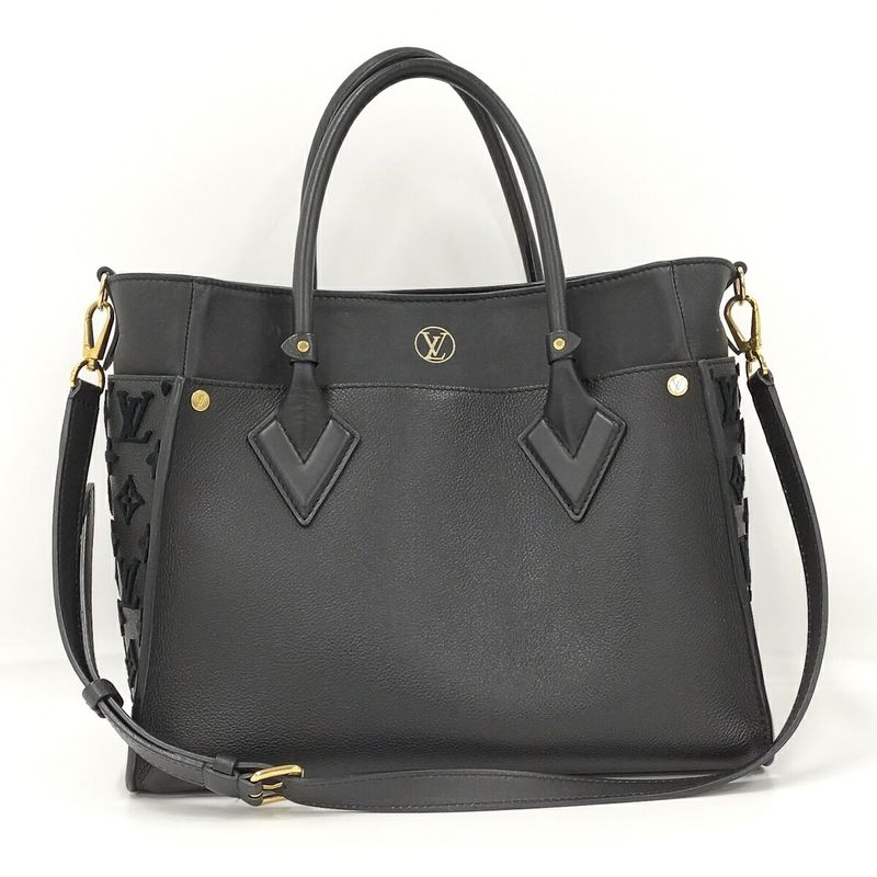 Louis Vuitton on My Side MM 2way Tote Bag Monogram Taffetage Noir Black M53826