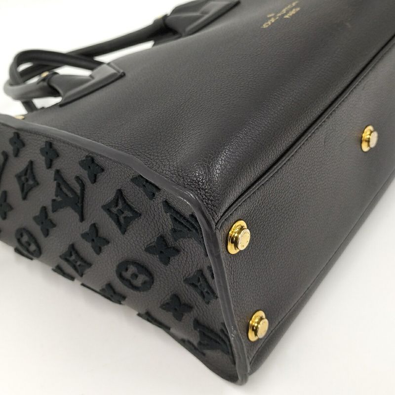 Louis Vuitton on My Side MM 2way Tote Bag Monogram Taffetage Noir Black M53826