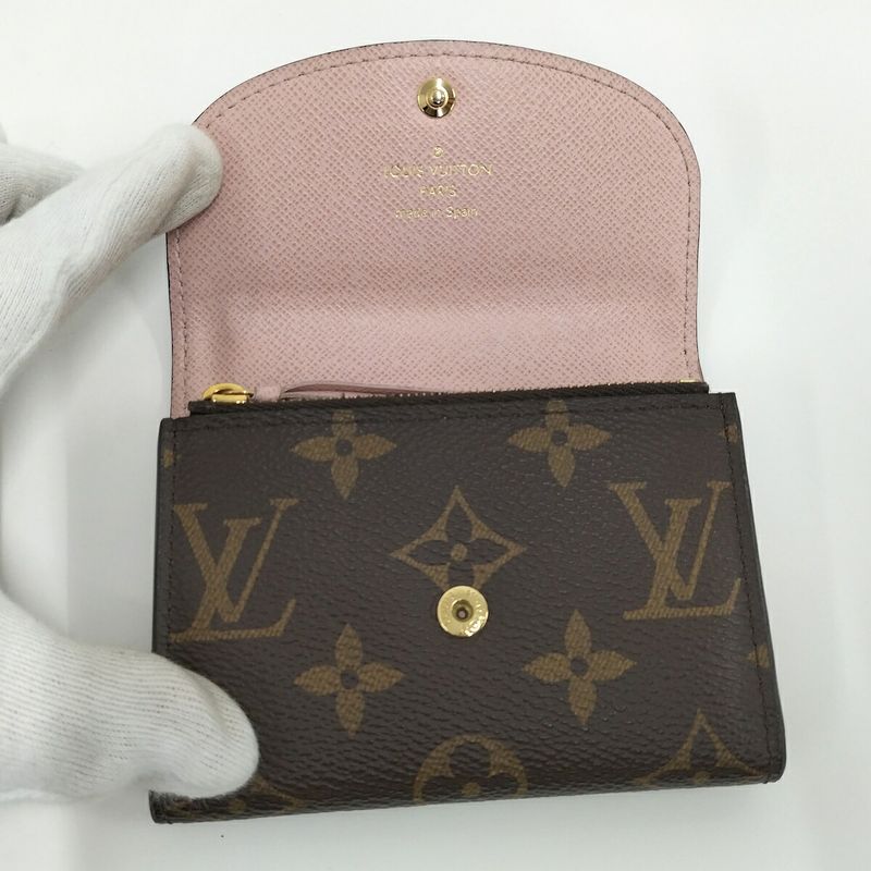 Louis Vuitton Portomone Rosali Coin Case Rose Ballerine Monogram M62361