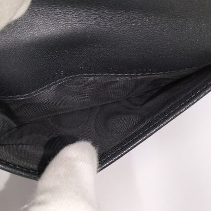 Christian Dior Card Case Saddle Leather Black