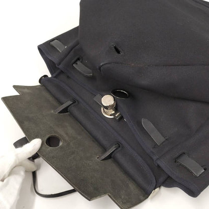 Hermes Herbag Her Bag a Dos PM 2way Shoulder Bag Leather Canvas Black