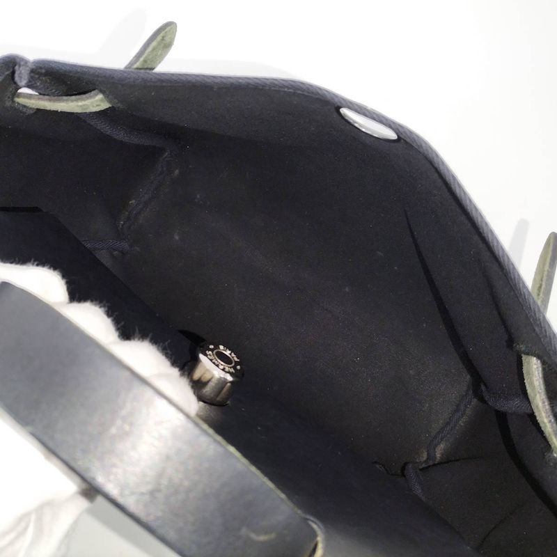 Hermes Herbag Her Bag a Dos PM 2way Shoulder Bag Leather Canvas Black