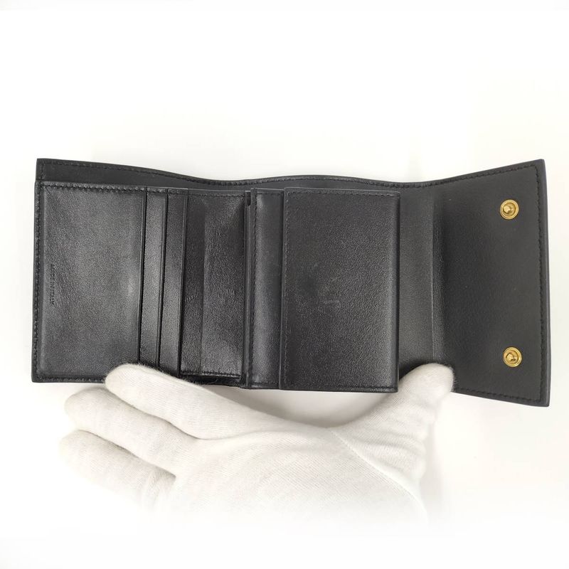 Celine Small Trifold Wallet Trifold Wallet Leather Black