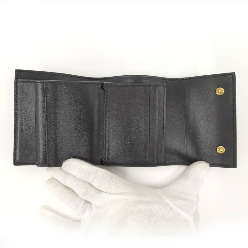 Celine Small Trifold Wallet Trifold Wallet Leather Black