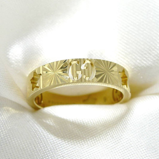 Gucci Icon Ring Star 750yg 18k Yellow Gold Yellow Gold Size 9 Approx 3.5g