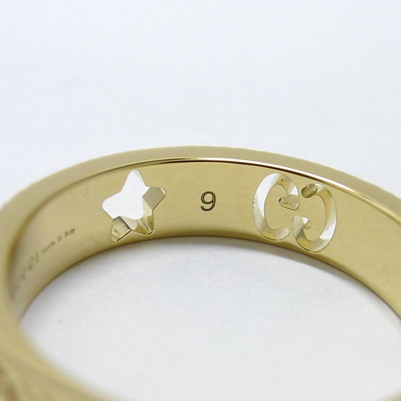Gucci Icon Ring Star 750yg 18k Yellow Gold Yellow Gold Size 9 Approx 3.5g
