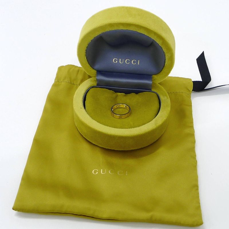 Gucci Icon Ring Star 750yg 18k Yellow Gold Yellow Gold Size 9 Approx 3.5g