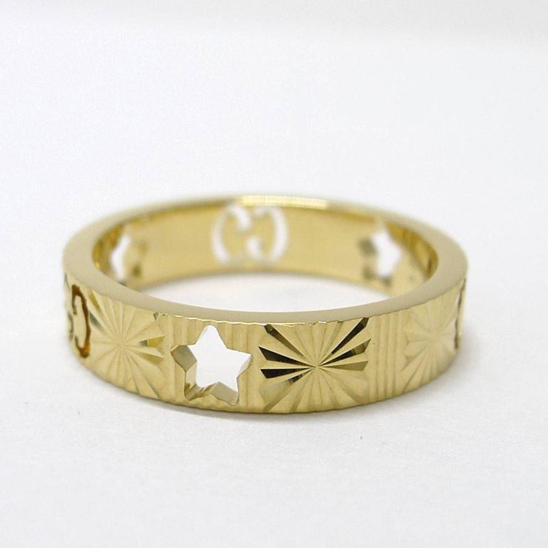 Gucci Icon Ring Star 750yg 18k Yellow Gold Yellow Gold Size 9 Approx 3.5g