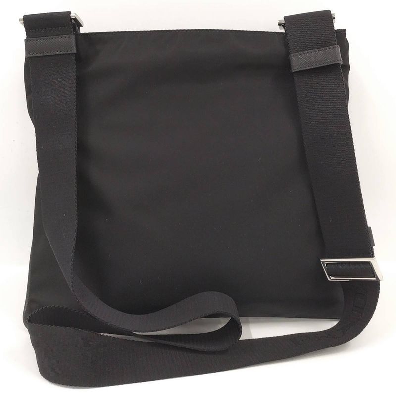 Prada Shoulder Bag Triangle Logo Tessuto Nylon Leather 2vh053