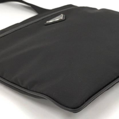 Prada Shoulder Bag Triangle Logo Tessuto Nylon Leather 2vh053