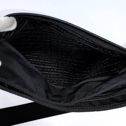 Prada Shoulder Bag Triangle Logo Tessuto Nylon Leather 2vh053