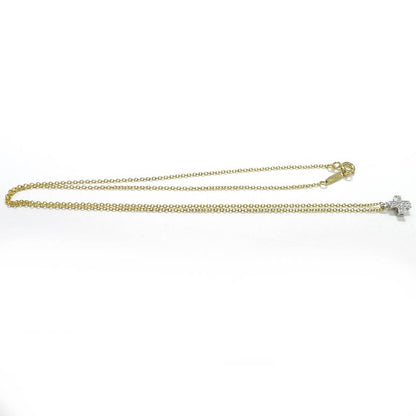 Tiffany & Co Necklace Cross 750yg 18k Yellow Gold Pt950 Yellow Gold Platinum