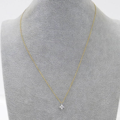 Tiffany & Co Necklace Cross 750yg 18k Yellow Gold Pt950 Yellow Gold Platinum