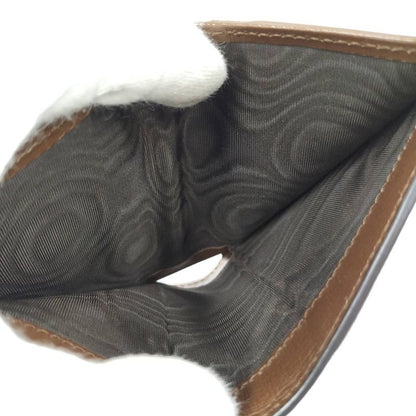 Gucci Bifold Wallet Heart Motif GG Supreme PVC Leather Beige Brown