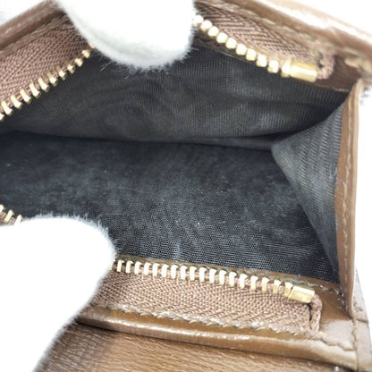 Gucci Bifold Wallet Heart Motif GG Supreme PVC Leather Beige Brown