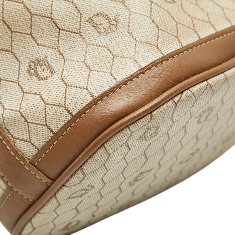 Dior Honeycomb Crossbody Shoulder Bag Beige Brown PVC Leather Women's Dior