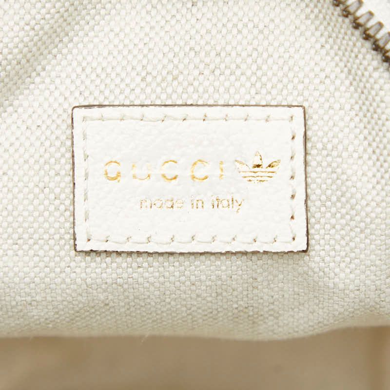 Gucci X Adidas Ggmarmont Crossbody Shoulder Bag 702626 White Black Leather