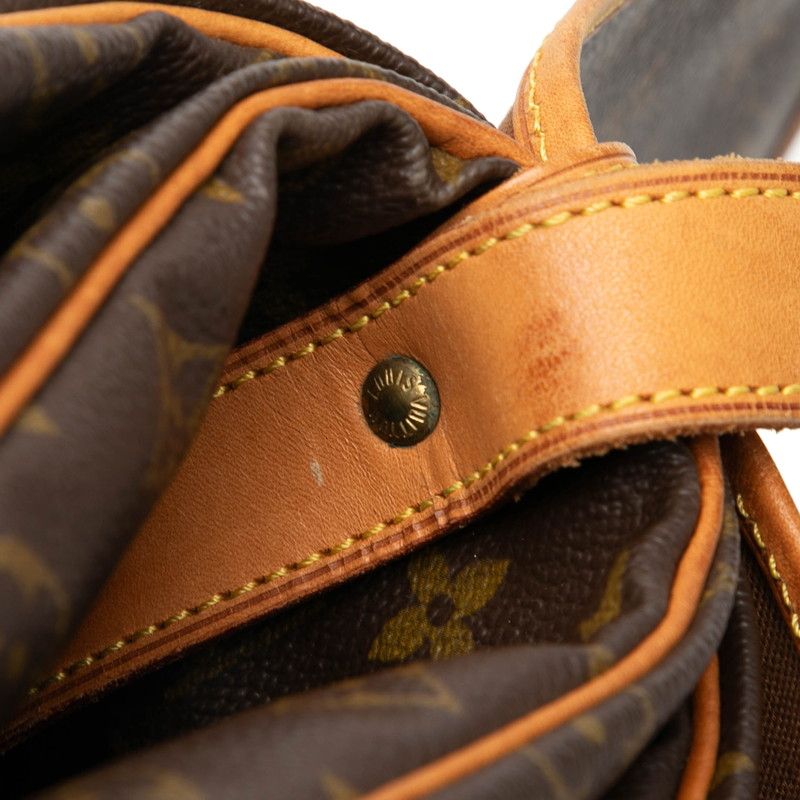 Louis Vuitton Monogram Saumur 35 Crossbody Shoulder Bag M42254 Brown PVC