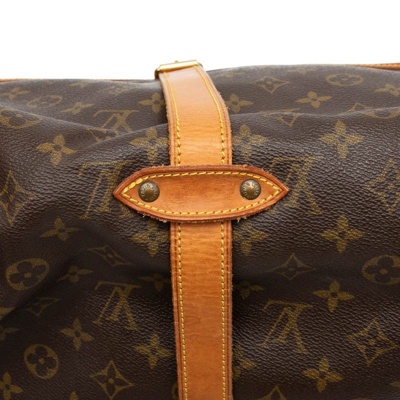 Louis Vuitton Monogram Saumur 35 Crossbody Shoulder Bag M42254 Brown PVC