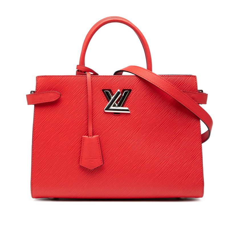 Louis Vuitton Epi Twist Tote Bag Shoulder Bag 2WAY M54811 Coquelicot Red Navy