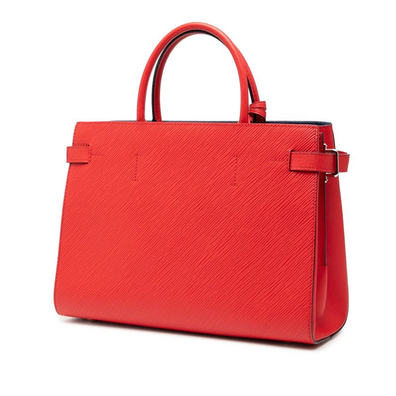 Louis Vuitton Epi Twist Tote Bag Shoulder Bag 2WAY M54811 Coquelicot Red Navy