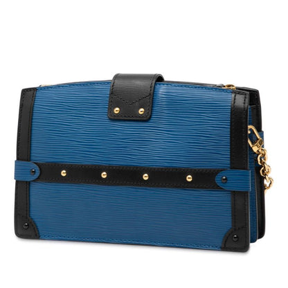 Louis Vuitton Epi Trunk Clutch M53898 Blue Black Leather Women's Louis Vuitton