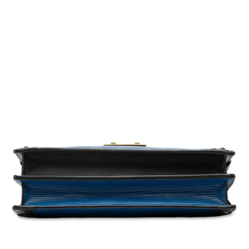 Louis Vuitton Epi Trunk Clutch M53898 Blue Black Leather Women's Louis Vuitton