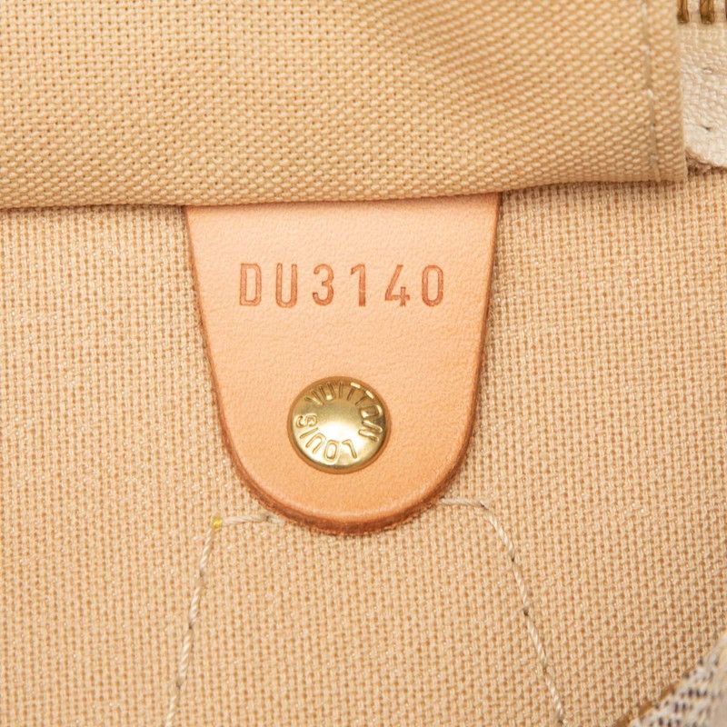 Louis Vuitton Damier Azure Speedy 30 Handbag Mini Boston Bag N41533 White PVC