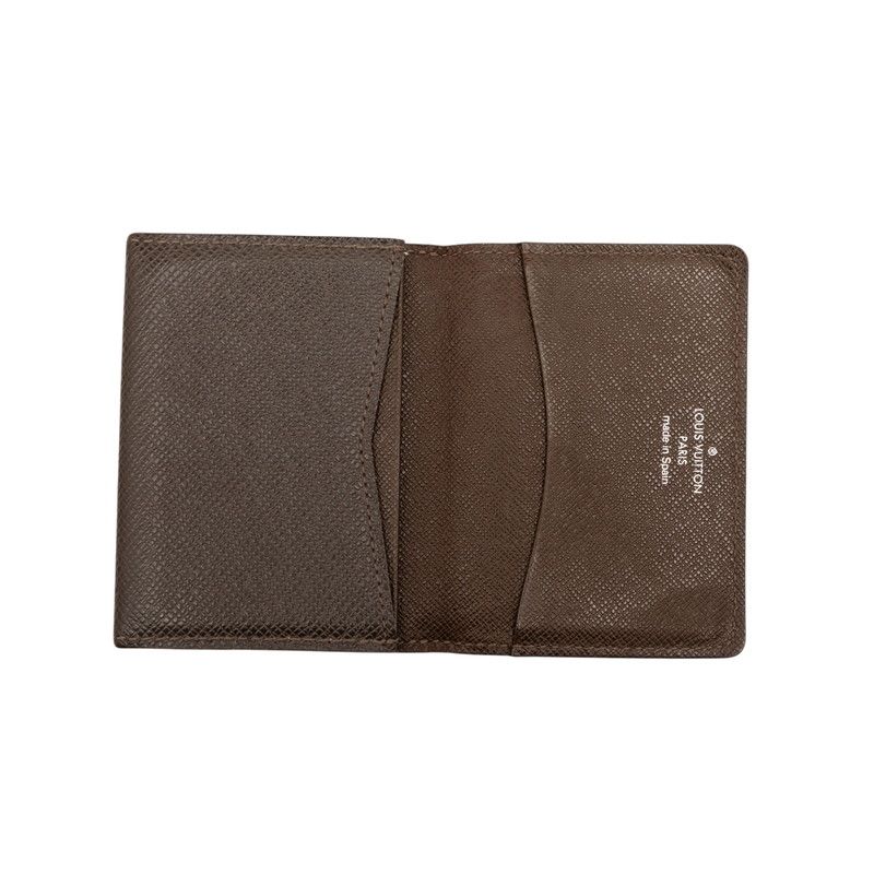 Louis Vuitton Taiga Anvelop Culte De Visite M30928 Grizzly Dark Brown Leather