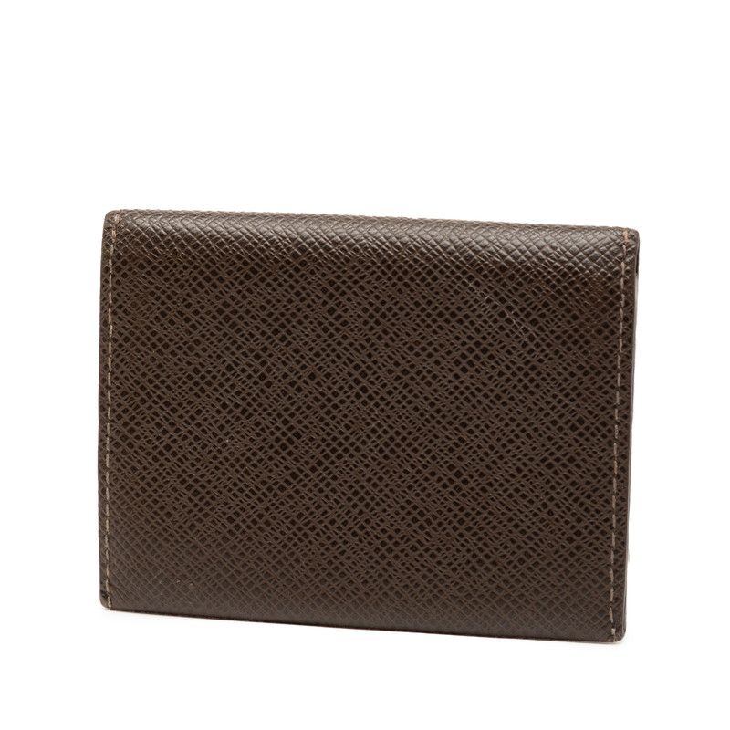 Louis Vuitton Taiga Anvelop Culte De Visite M30928 Grizzly Dark Brown Leather
